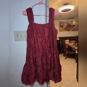 Elegant Burgundy Mini Dress